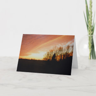 Carte "Cross Country Sunset" Get Well Card