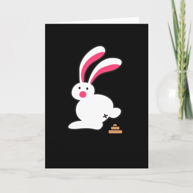 Carte Crottes de Lapin Drôle de Lapin Fun Petits Tas de  (Devant)