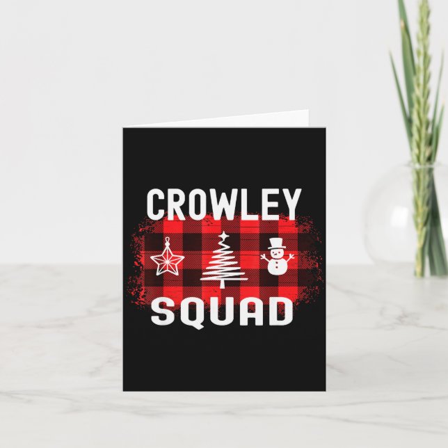 Carte Crowley Proud Family Reunion Last Name Christmas S (Devant)