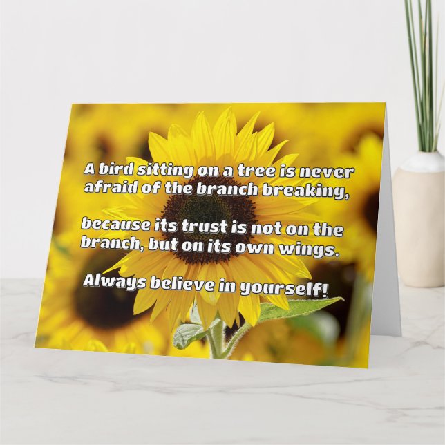 Carte Croyance Empath Citation d'encouragement positif (Devant)