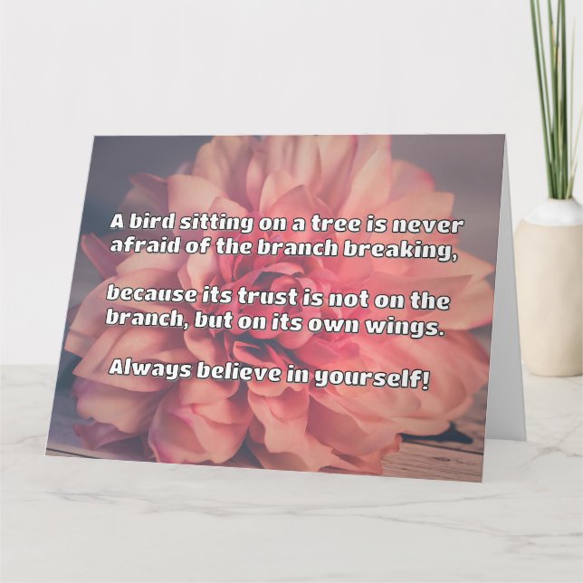 Carte Croyance Empath Citation d'encouragement positif (Devant)