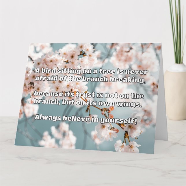 Carte Croyance Empath Citation d'encouragement positif (Devant)