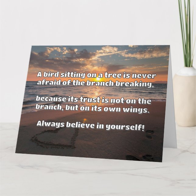 Carte Croyance Empath Citation d'encouragement positif (Devant)
