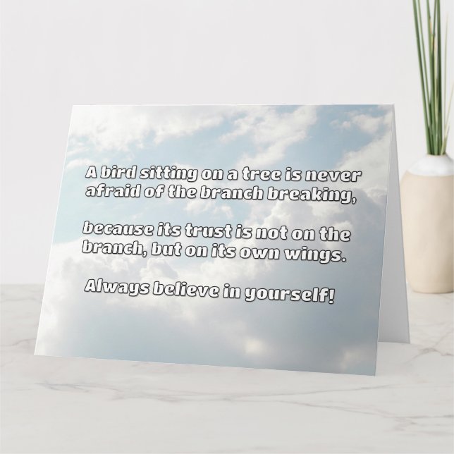 Carte Croyance Empath Citation d'encouragement positif (Devant)