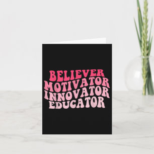 Carte Croyant Motivateur Innovateur Educateur Rétro Teac