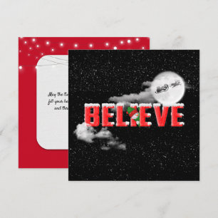 Carte CROYEZ le message de Noël avec la lune