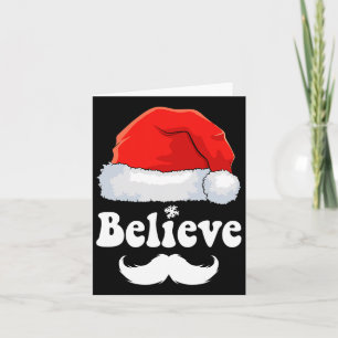 Carte Croyez Noël Père Noël Famille Noël Fêtes Hommes Fe