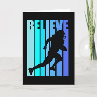 Carte Croyez Retro Birthday Mens Football américain