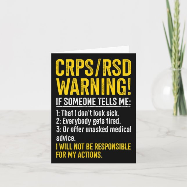 Carte Crps Rsd Avertissement Crps Sensibilisation Surviv (Devant)