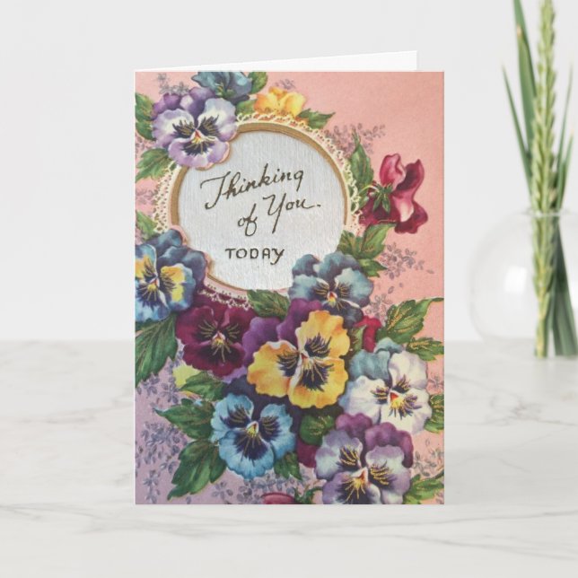 Carte Cru - pensant à vous aujourd'hui, (Devant)