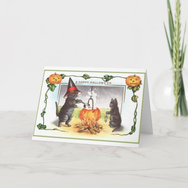 Carte Cru - un Halloween heureux, (Devant)