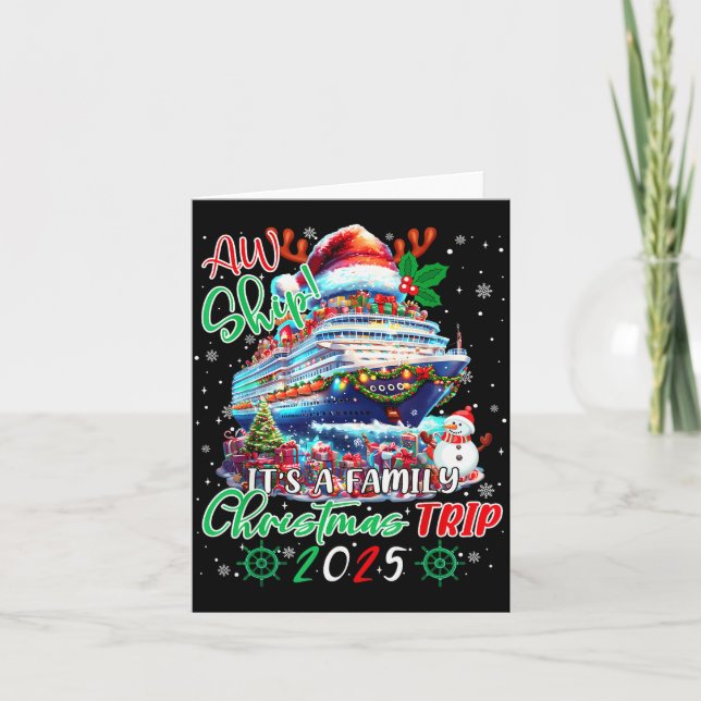 Carte Cruise Family Aw Ship Its A Christmas Cruise Trips (Devant)