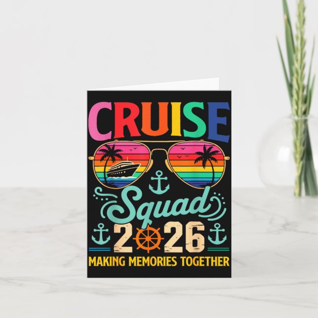 Carte Cruise Squad 2026 Family Group Matching Summer Vac (Devant)
