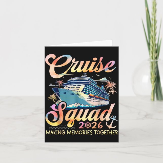 Carte Cruise Squad 2026 Family Group Matching Summer Vac (Devant)
