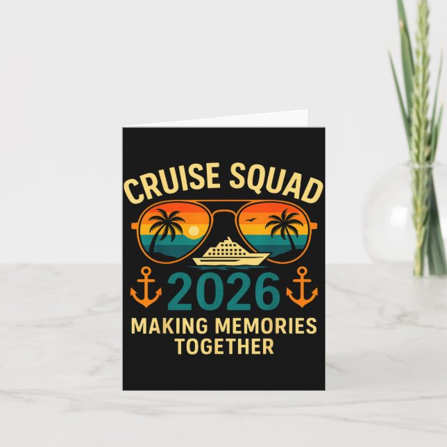 Carte Cruise Squad 2026 Family Vacation Matching Group S (Devant)