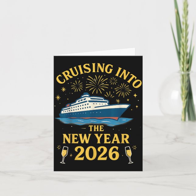 Carte Cruising Into 2026 New Years Eve Party Favors Fami (Devant)