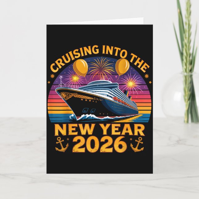Carte Cruising Into 2026 New Years Eve Party Favors Fami (Devant)