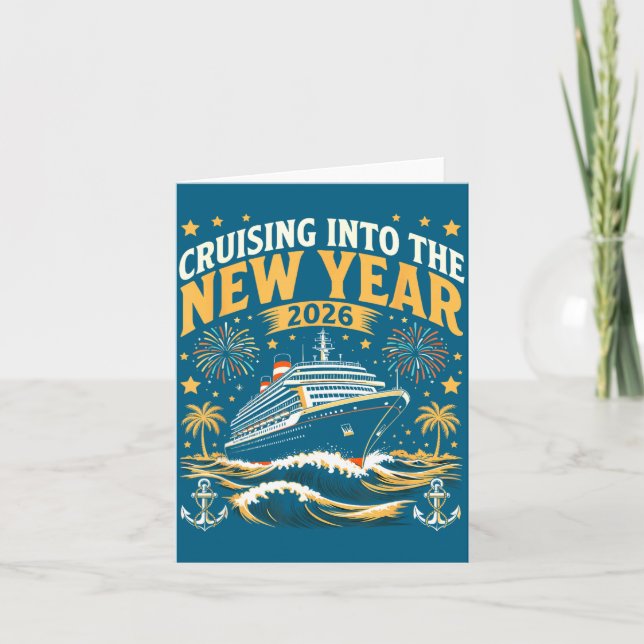 Carte Cruising Into 2026 New Years Eve Party Favors Fami (Devant)