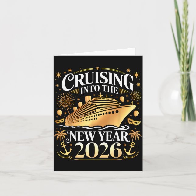 Carte Cruising Into 2026 New Years Eve Party Favors Fami (Devant)