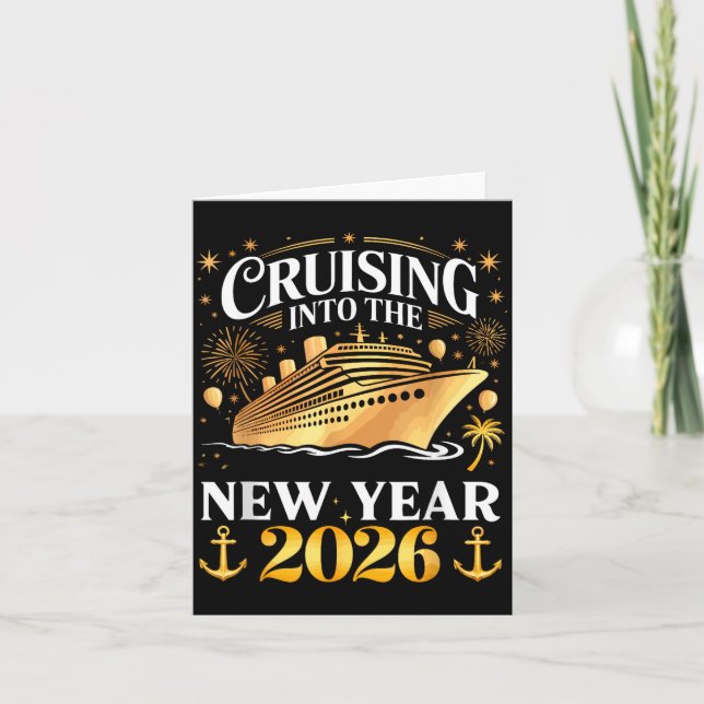 Carte Cruising Into The 2026 New Years Eve Party Family  (Devant)