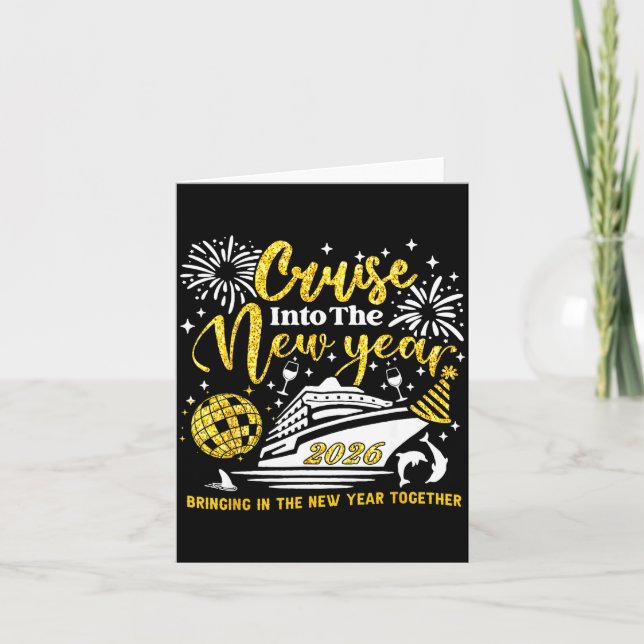 Carte Cruising Into The New Year 2026 Happy New Year Vac (Devant)