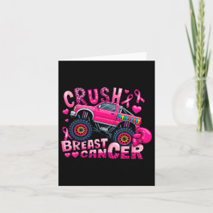 Carte Crush Cancer du sein Pink Ribbon Monster Camion Aw