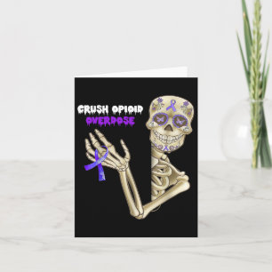 Carte Crush Opioid Overdose Sensibilisation amusant Sque