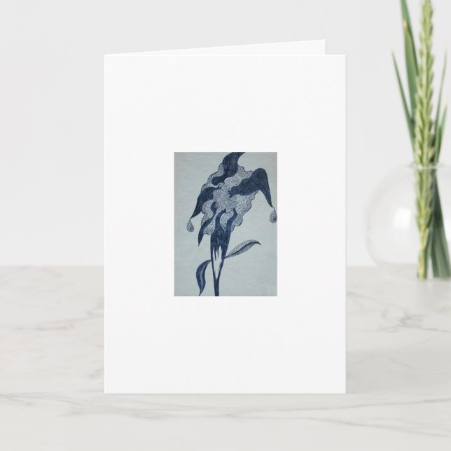 Carte crying flower sympathy card (Devant)
