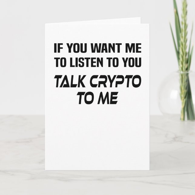 Carte Crypto Crypto Cryptocurrency Trader Miner Saying (Devant)