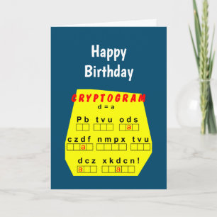 Carte Cryptogramme jaune