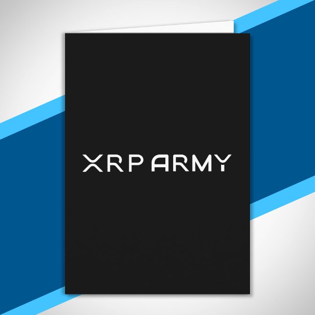 Carte Cryptomonnaie Mème XRP Army Quote Hodl Crypto (Créateur téléchargé)