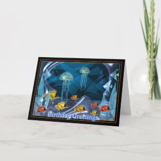 Carte Crystal Jellyfish - Voeux d'anniversaire