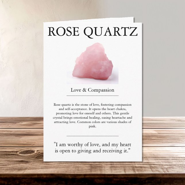 Carte Crystal Signification Card - Quartz Rose (Créateur téléchargé)