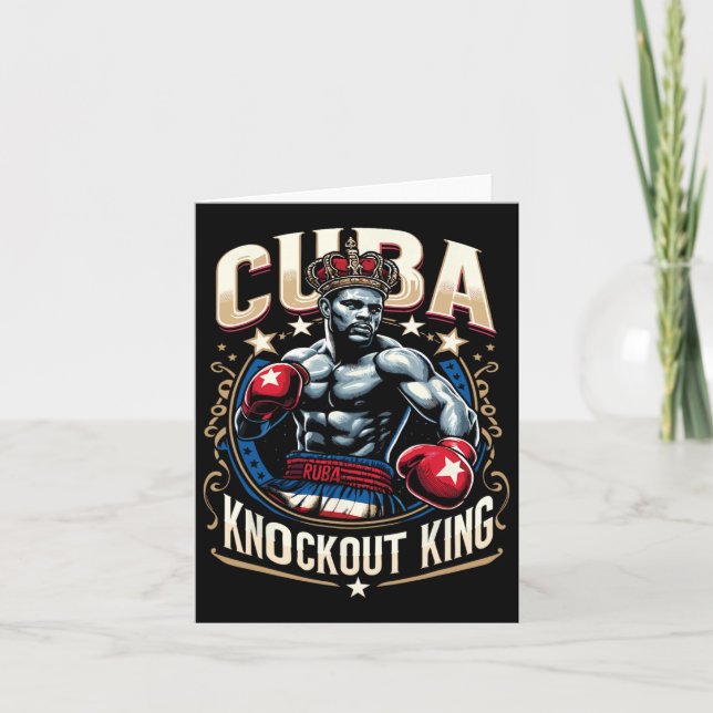 Carte Cubain Boxe Knockout King Cuba Crown (Devant)