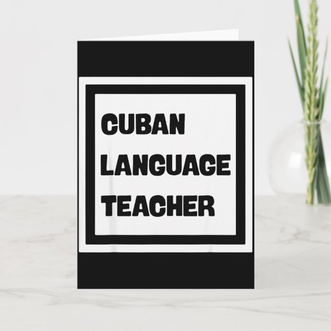 Carte Cuban Language Teacher  (Devant)