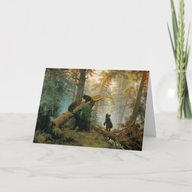 Carte Cubes d'ours vintages par Ivan Chichkine 1889 (Devant)