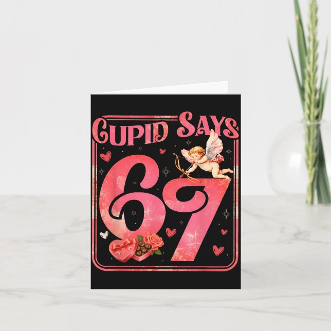 Carte Cud dit 67 drôle de Saint-Valentin Six Sept Memes  (Devant)