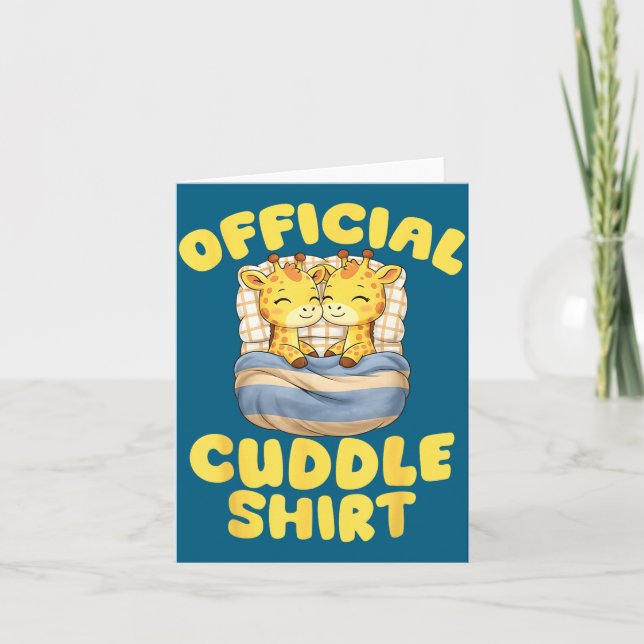 Carte Cuddle Cute Giraffes Couple Valentine's Day  (Devant)
