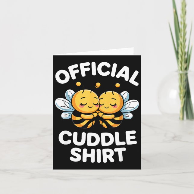 Carte Cuddle Shirt Cute Bees Funny Cozy Couple  (Devant)
