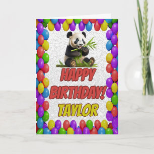 Carte Cudly mignon Ours Panda Salutation Joyeux Annivers