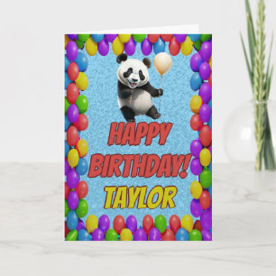 Carte Cudly mignon Ours Panda Salutation Joyeux Annivers