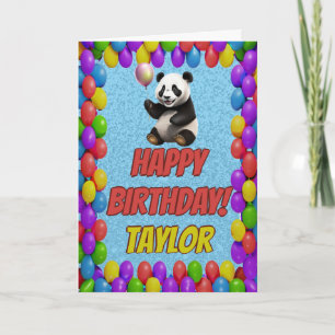 Carte Cudly mignon Ours Panda Salutation Joyeux Annivers
