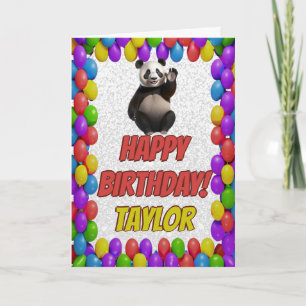 Carte Cudly mignon Ours Panda Salutation Joyeux Annivers