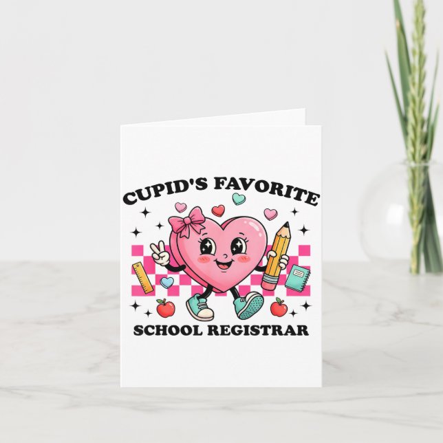 Carte Cud's registrateur d'école préféré Saint-Valentin  (Devant)