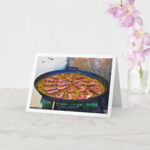 Carte Cuisine de fruits de mer espagnols dans un plat de