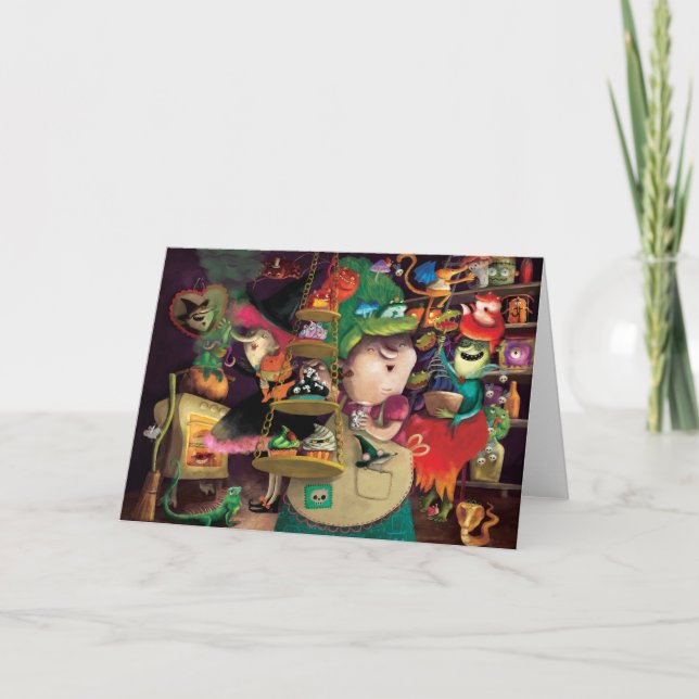 Carte Cuisine de sorcières de Halloween (Devant)