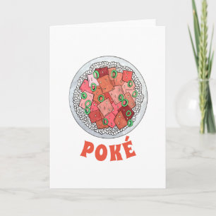 Carte Cuisine hawaïenne Ahi Tuna Poké Bowl Hawaii Food