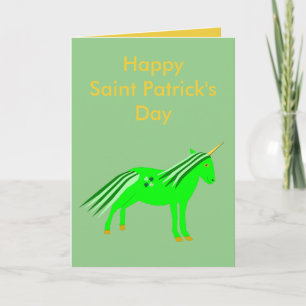 Carte Cuisine irlandaise verte et Gold Unicorn Custom