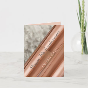 Carte Cuivre et laine du 7e anniversaire