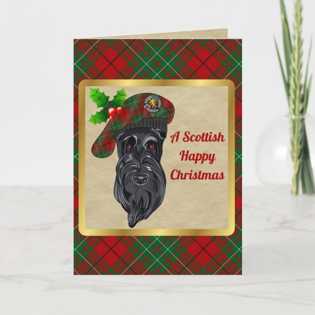 Carte Cumul Badge & Tartan - Noël personnalisé (Devant)